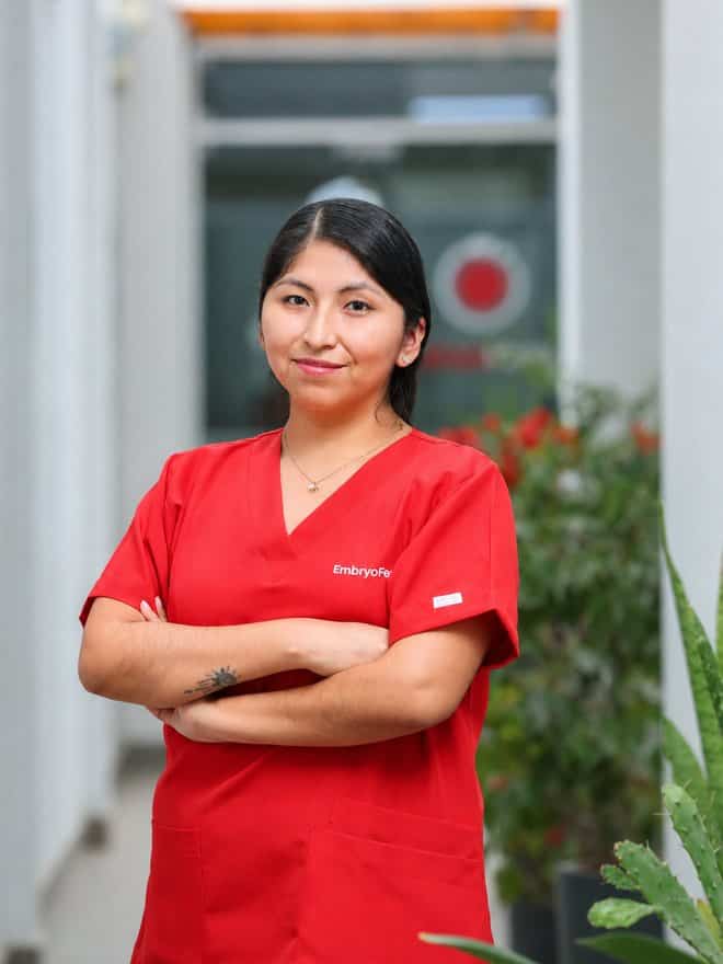Gilary López, técnica asistencial de EmbryoFertility